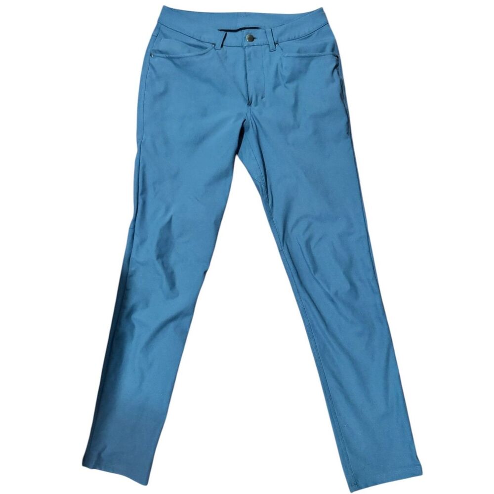 Lululemon ABC Slim Fit 5 Pocket Pant Warpstreme Men's 28x30 Blue Gray M5AD9S